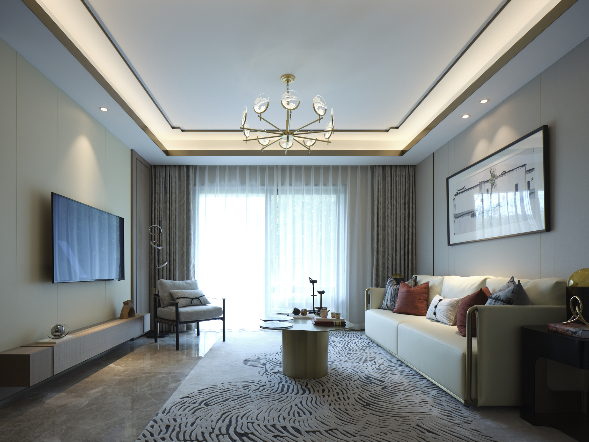 MUSE Design Winners - Yixing Powerlong Mansion Chinese Style Show flat