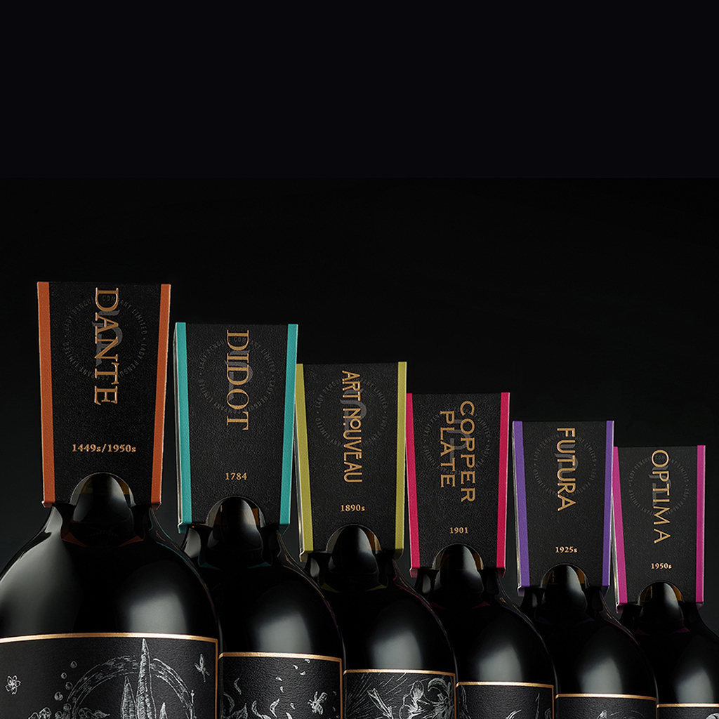 MUSE Design Winners - Typo-Wine Synaesthesia: LadyPenguin “P” Wine tasting set